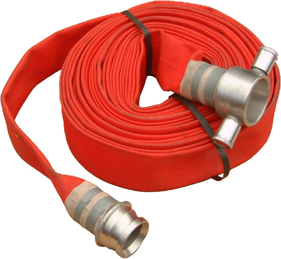 Red Fire Hoses with Coupling