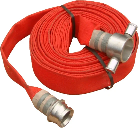Fire Fighting Tools Equipments and Accessories 4 Red Fire Hoses with Coupling