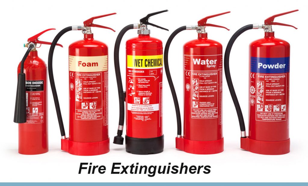 All Classification of Fire Extinguishers & Extinguishing Agents
