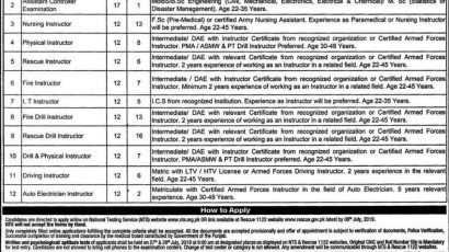 Rescue 1122 Punjab Emergency Service Jobs 22 June 2019 Via NTS
