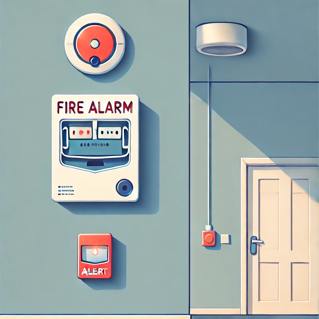 A fire alarm panel with pull station