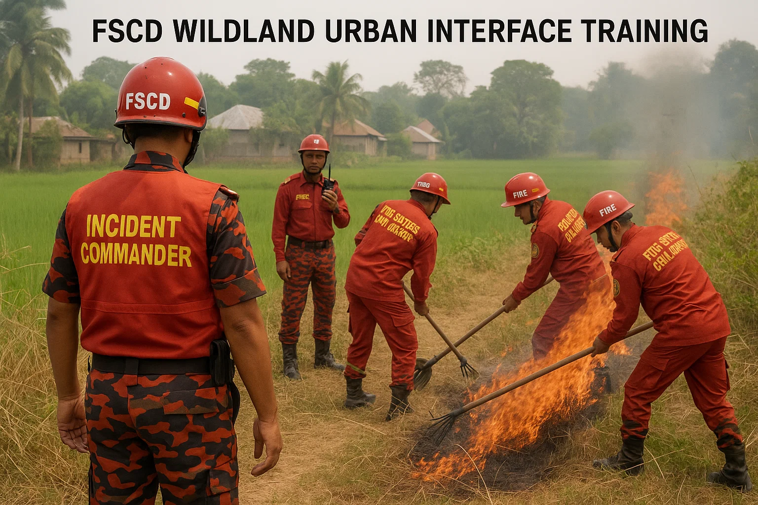 FSCD responders conducting wildland urban interface training