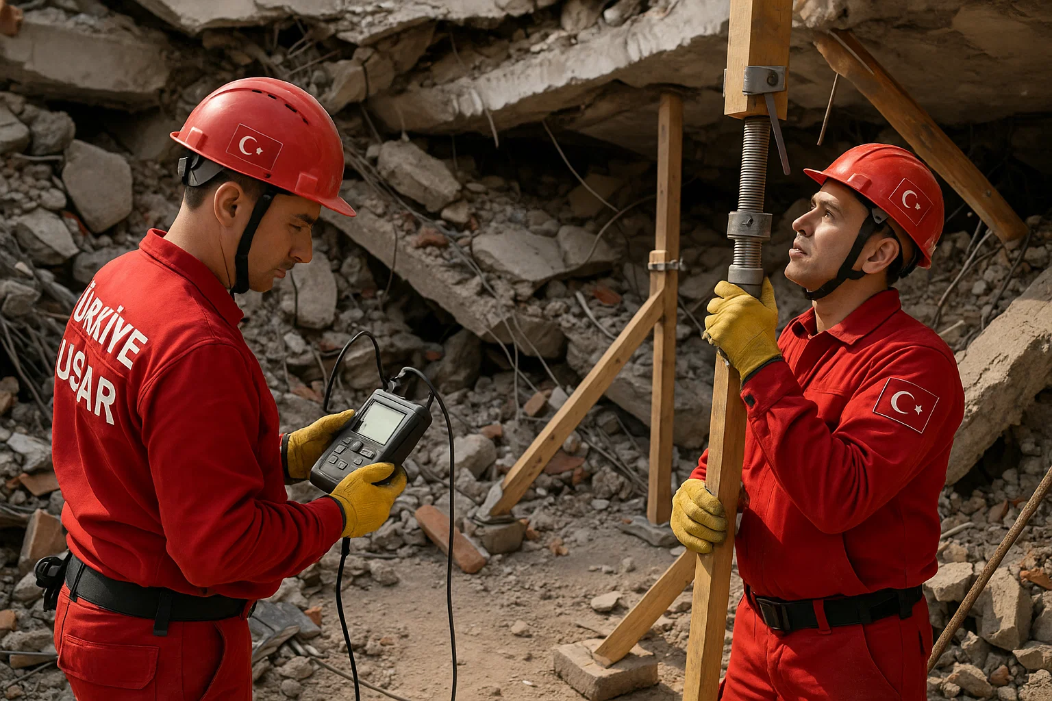 Engineers practicing Load Path Awareness at Turkish disaster site