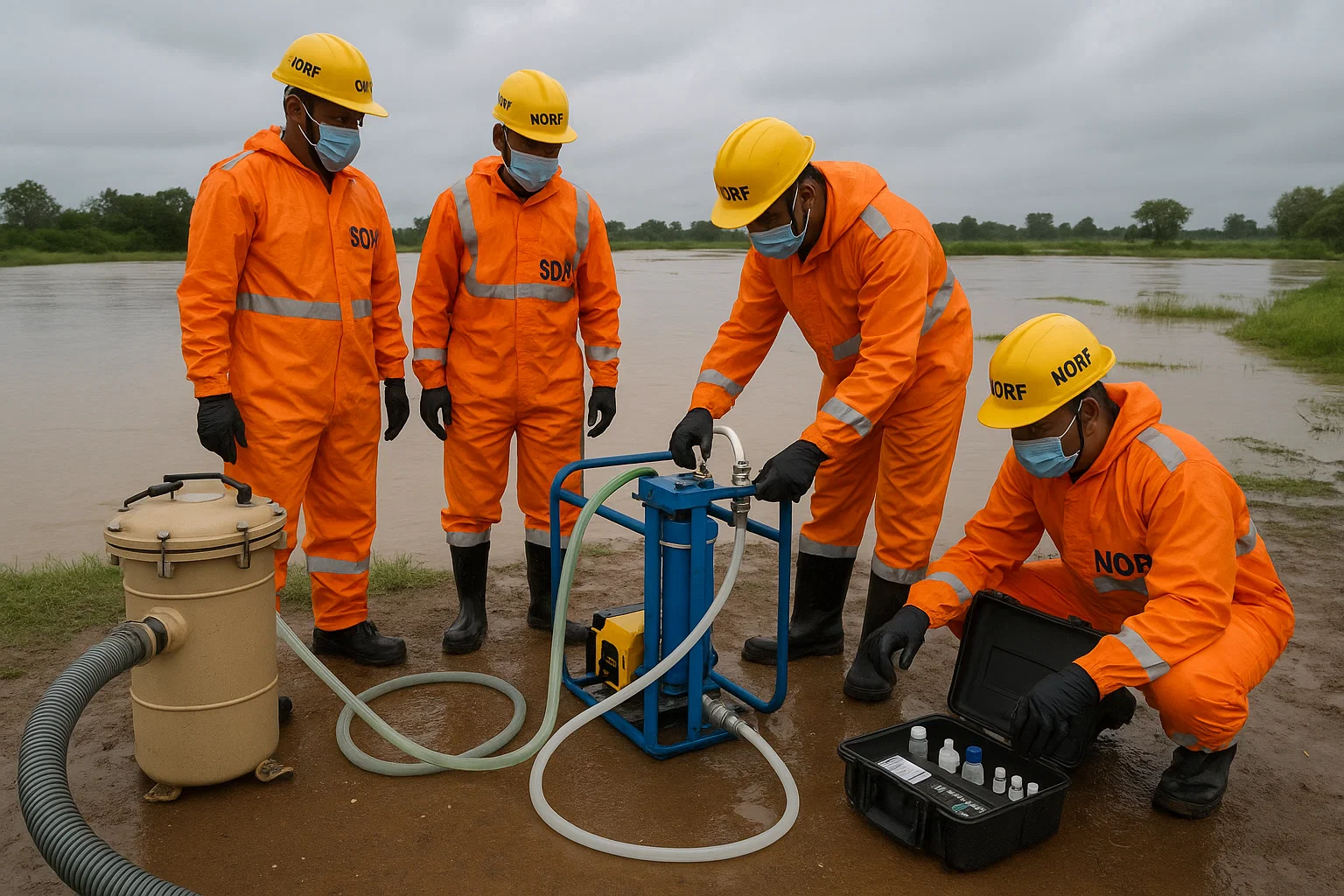 India emergency team water purification training 