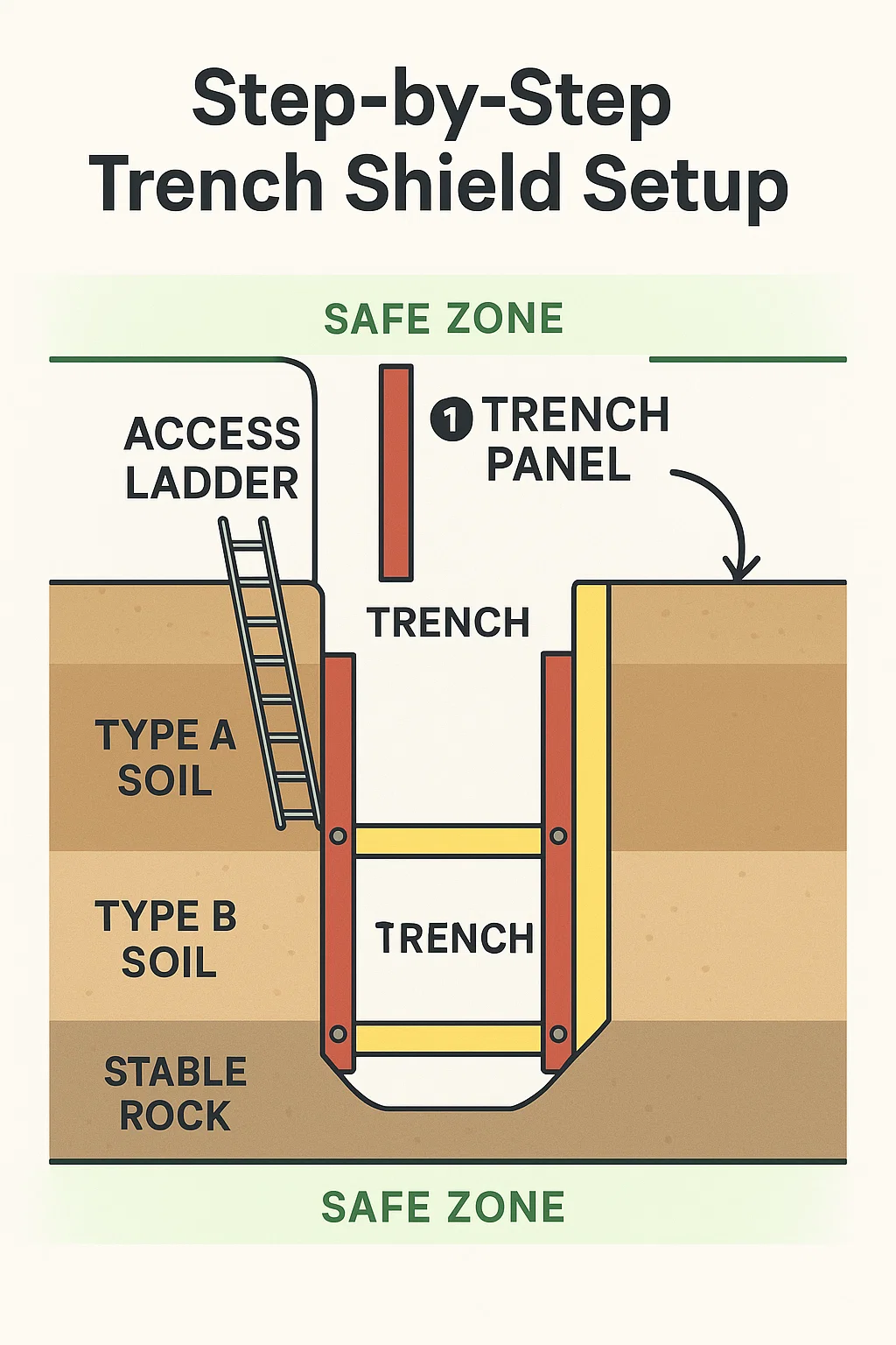 Step-by-Step Trench Shield Setup